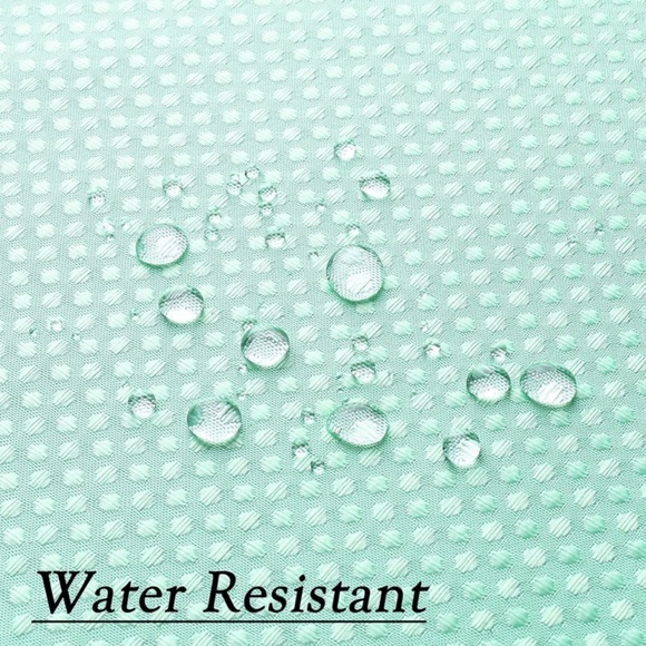 WEST LAKE Waffle Fabric Shower Curtain Aqua Ombre Decorative Spa Bathroom Shower - Picture 3 of 9